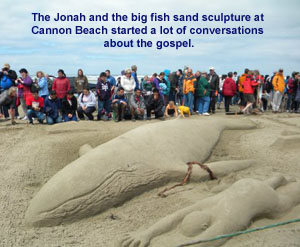 Sharing the gospel through sand sculpture